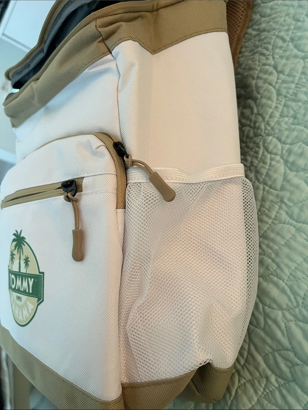 Tommy Bahama Cooler Backpack New 4 Zipper Areas and bottle opener attached